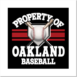 Proud Name Oakland Graphic Property Vintage Baseball Posters and Art